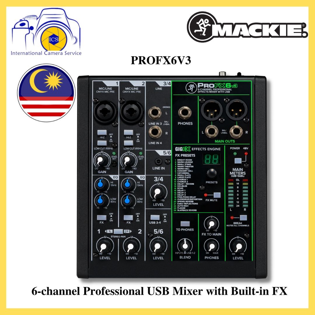 Mackie Profx V Channel Professional Mixer With Usb And Effects Pro