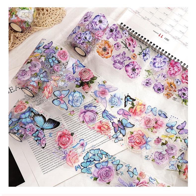 Multi Quality JIANWU 300cm Cute flowers PET tape Creative styling scrapbook DIY sticker kawaii journal material - Image 2