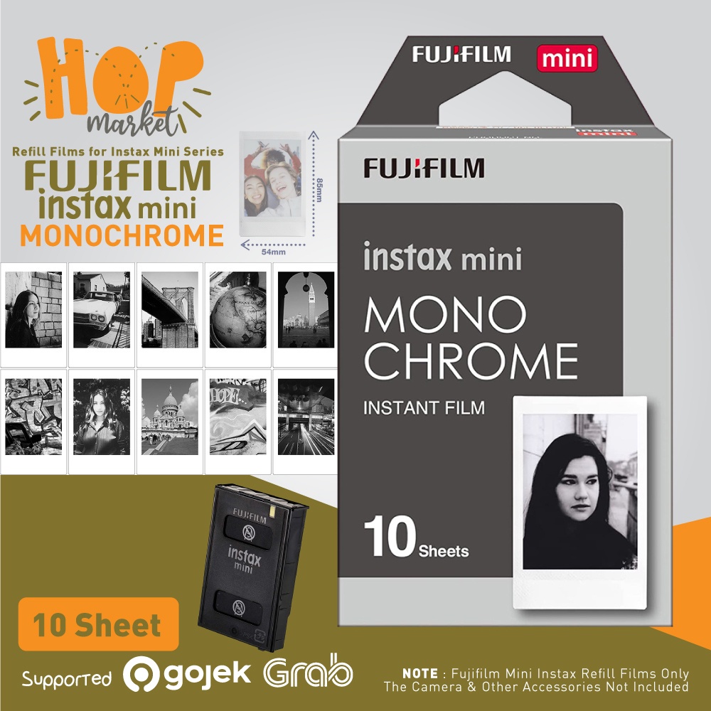 Fujifilm Refill Instax Mini Film Monochrome 10 Sheets Shopee Malaysia