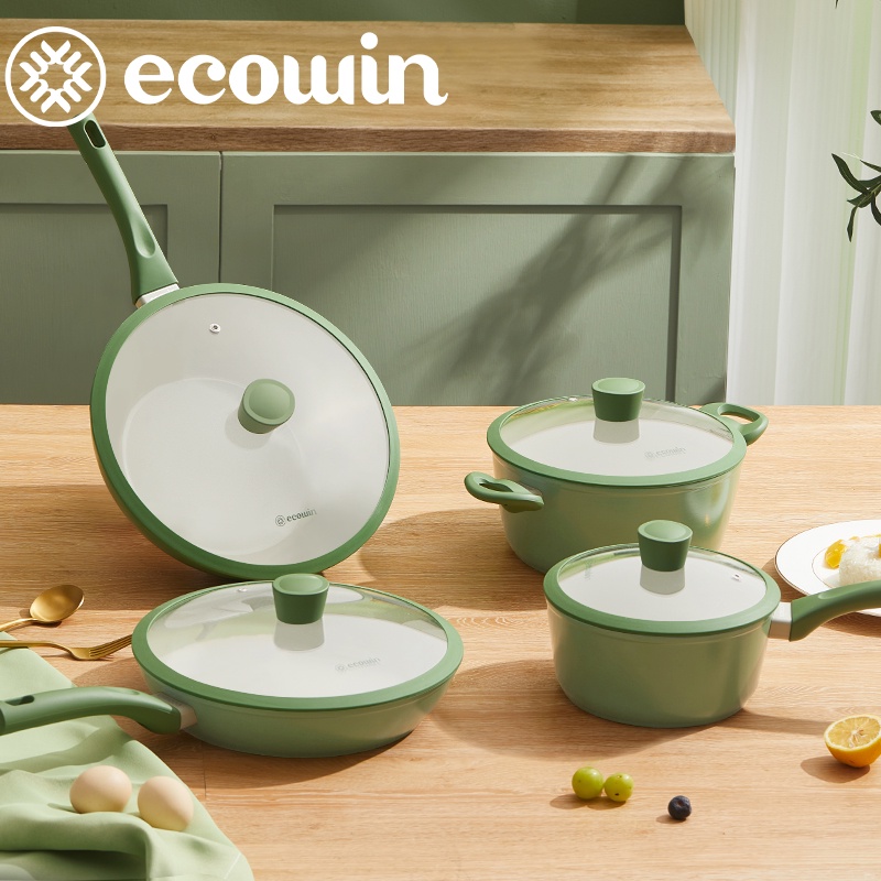 Ecowin Cookware Wok Forest series Mainfan Stone Coating Frying Pan Non