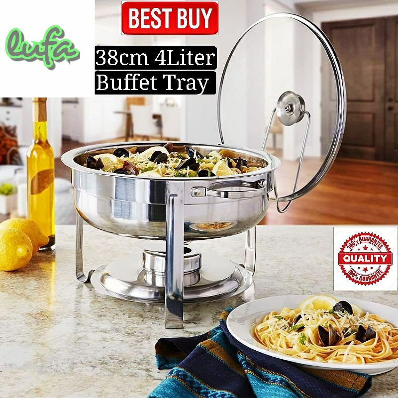 38cm Stainless Steel round chafer / chafing dish / buffet set / kenduri