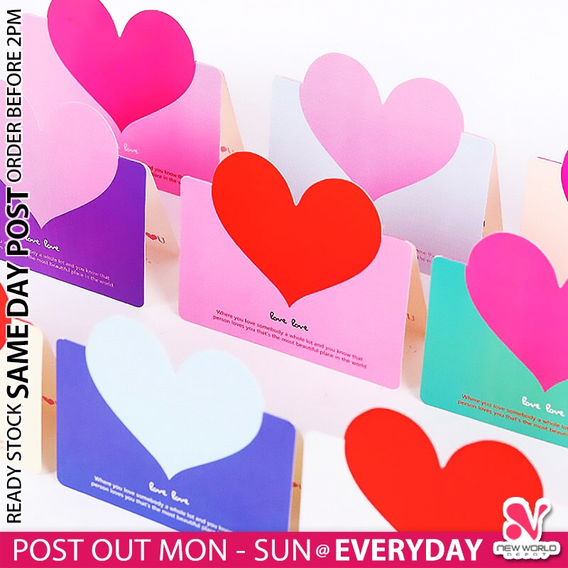 《 》Wedding Birthday Greeting Card Valentine Love Blessing Thank You Giveaway Wish Cards Kad Ucapan 心意卡