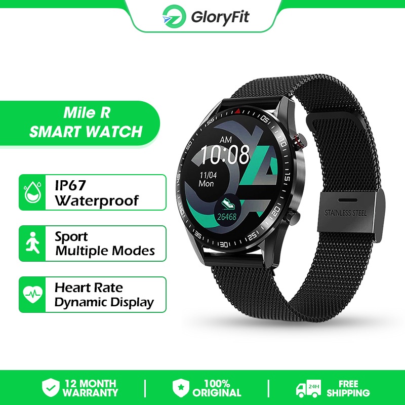 GloryFit Men Sports 3ATM Waterproof Bluetooth Calling Watch Multifunction Custom Wallpaper Smart