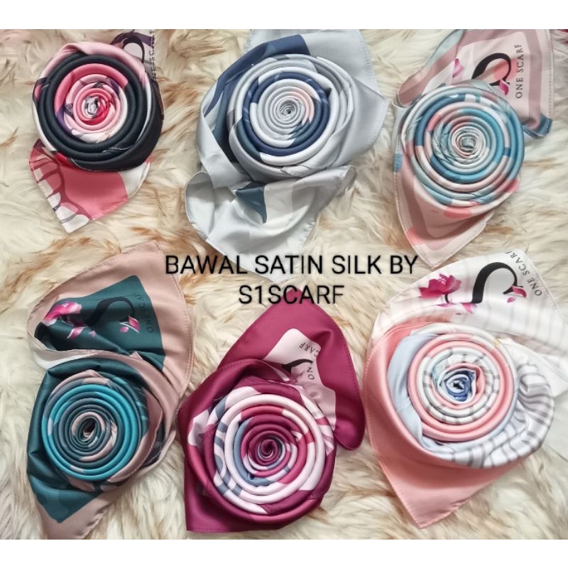 Bawal Satin Silk by S One Scarf with giftbox set