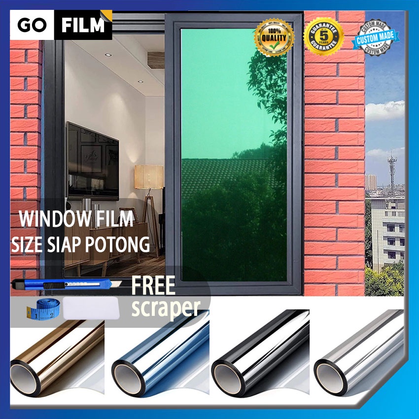 [Custom Size ]GOFILM Tinted Rumah Window Tint Film One Way Film Tinted Privacy Reflective Film Mirror Film Tinted