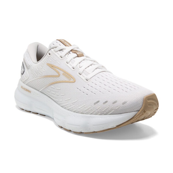 Brooks Men/Women's Glycerin 20 WIDE Cutting (White/Khaki) Shopee