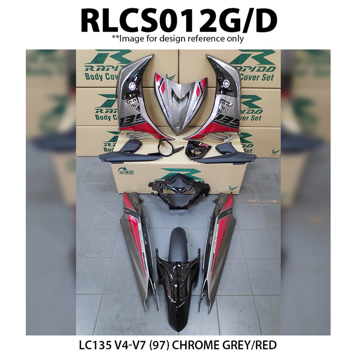 Rapido Yamaha LC135 V4-V7 (97) Chrome Motocycle Cover Set (Sticker ...