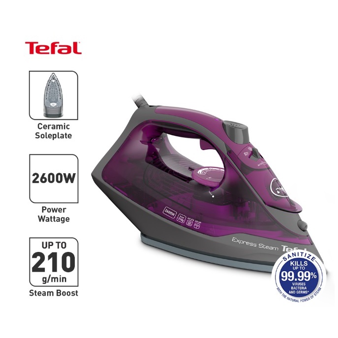 TEFAL EXPRESS STEAM IRON FV2843M0 (2600W) | Shopee Malaysia