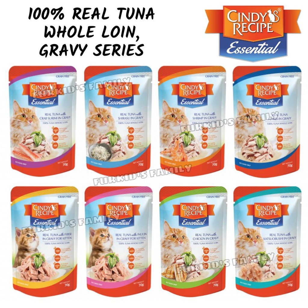 Cindy's Recipe Essential Pouch In Gravy Grain Free Cat/Kitten Wet Food