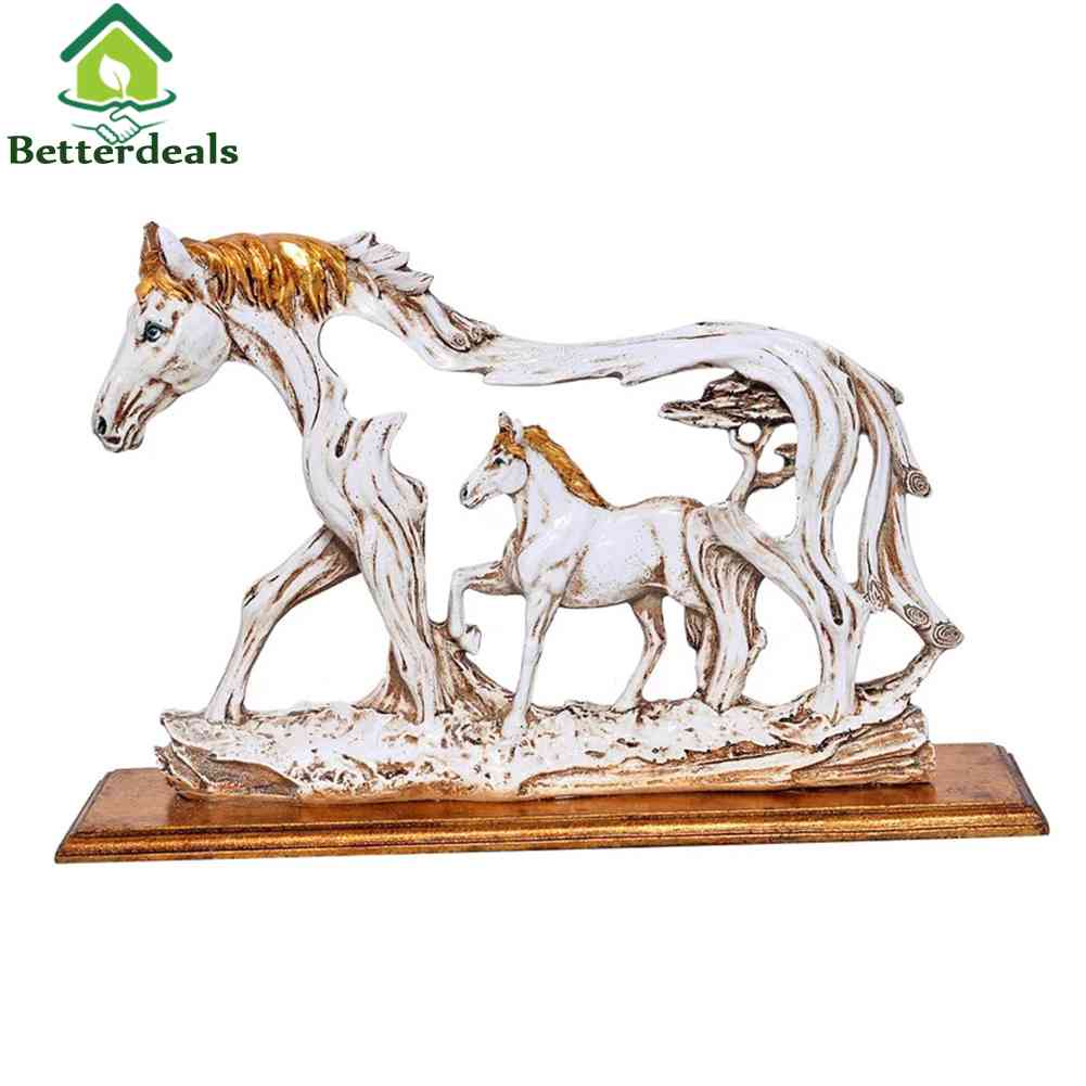 Resin Indian Horse Statue Desktop Ornaments Animal Figurines Home Decor