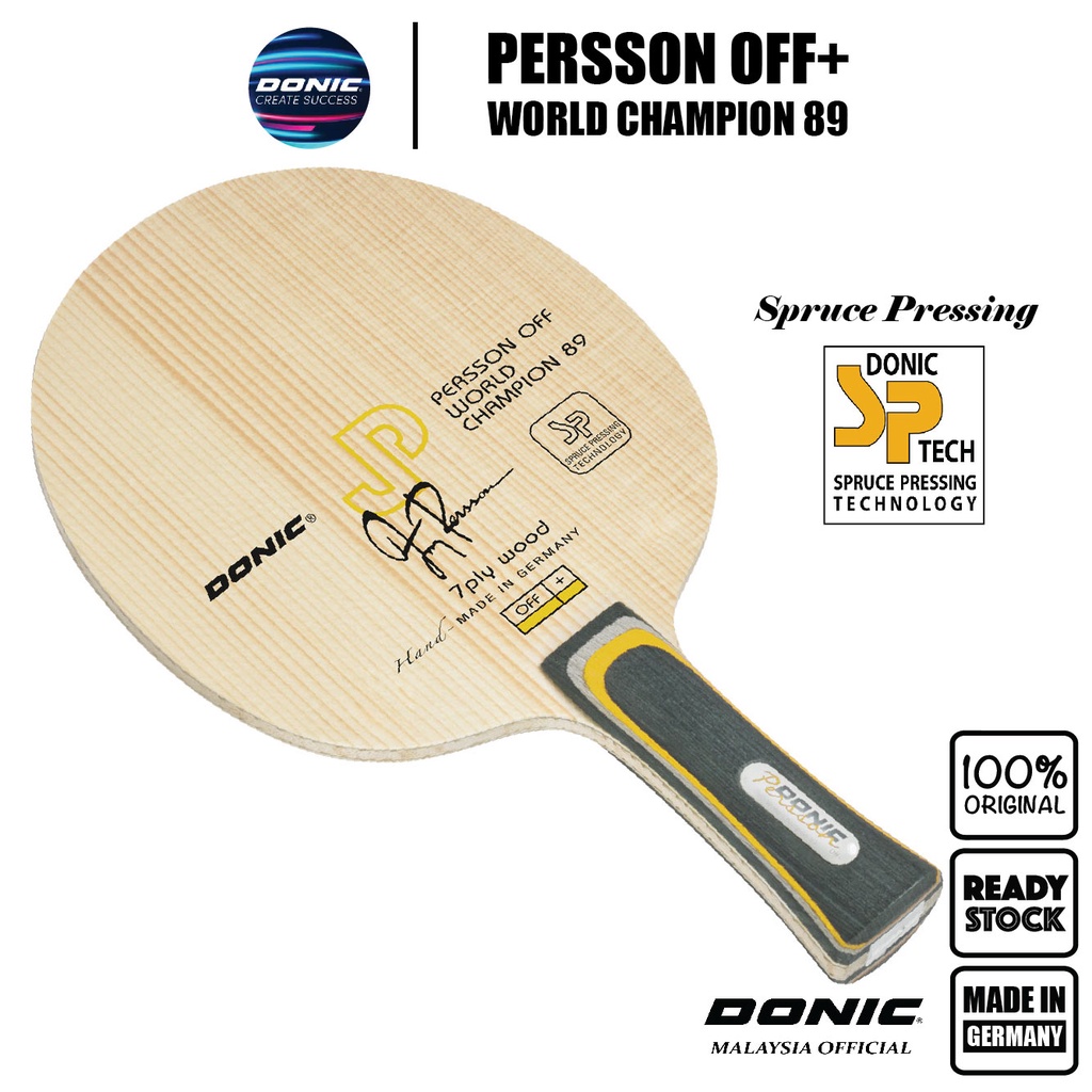 Donic Persson Off+ WC89 Uncompromising Offensive Power Table Tennis ...