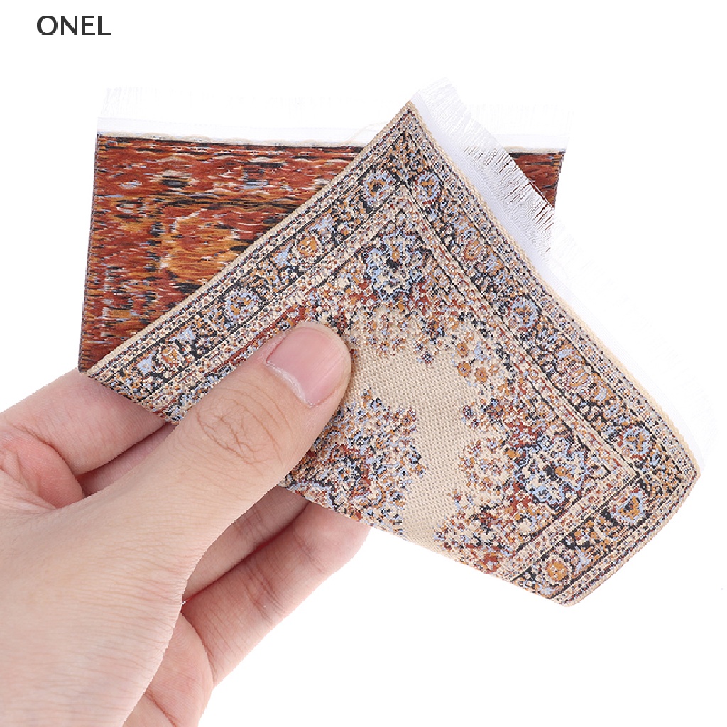 on 1Pc 1:12 Dollhouse Miniature Turkish Carpet Rug Floor Carpet Doll House Decor my