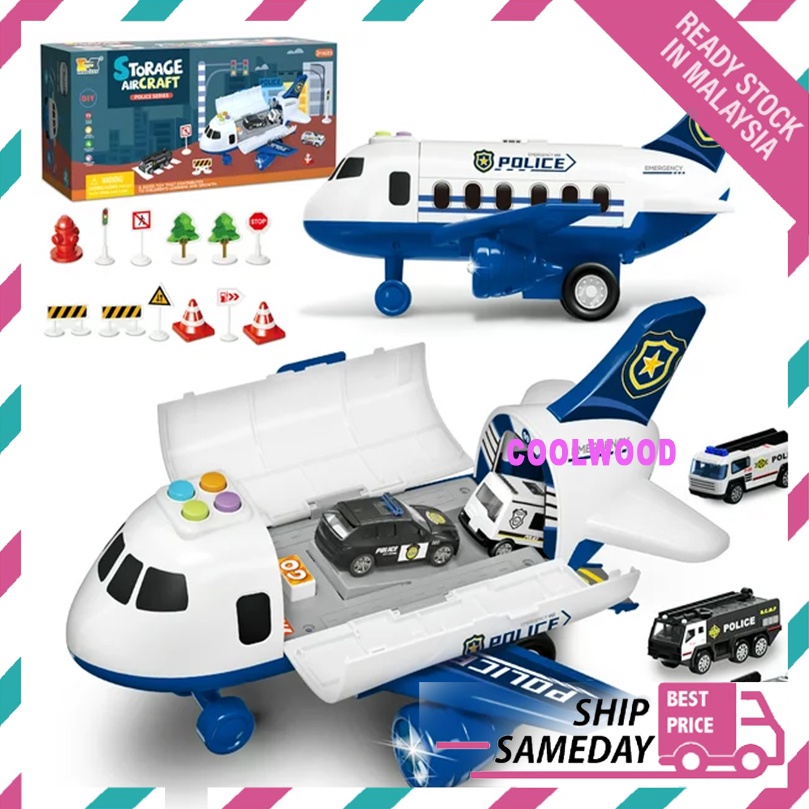 Aeroplane Car Toy 6 Cars Mainan Kapal Terbang Toddler Play Boy Big Size