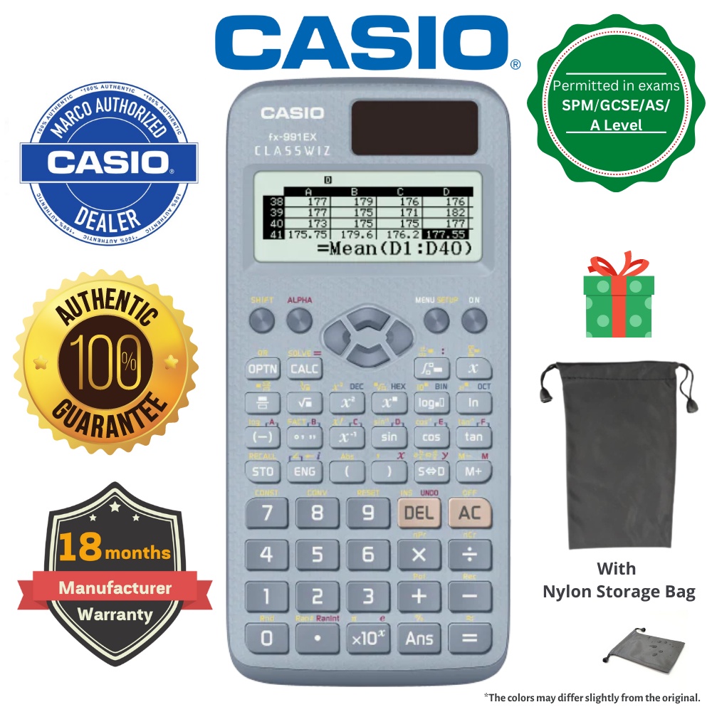 Genuine Casio FX-991EX BU Blue ClassWiz Scientific Calculator For ...