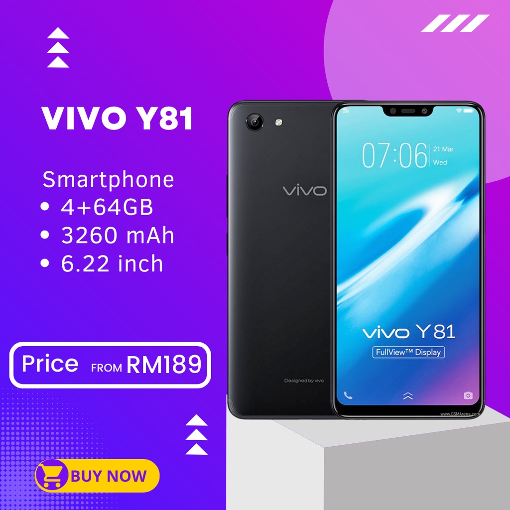 Vivo Y81 4GB RAM 64GB ROM (Original Used) Look New Condition Shopee