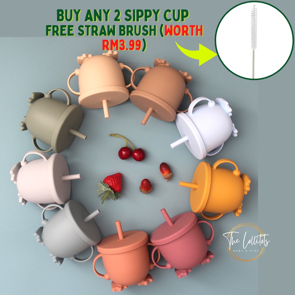 READY STOCK Baby Infant Training Silicone Sippy Cup Eco Friendly Baby bottle Baby Drinking Cup