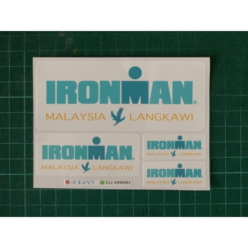 IRONMAN MALAYSIA STICKERS by IDEAVT METALLIC/GLOSSY WHITE Shopee