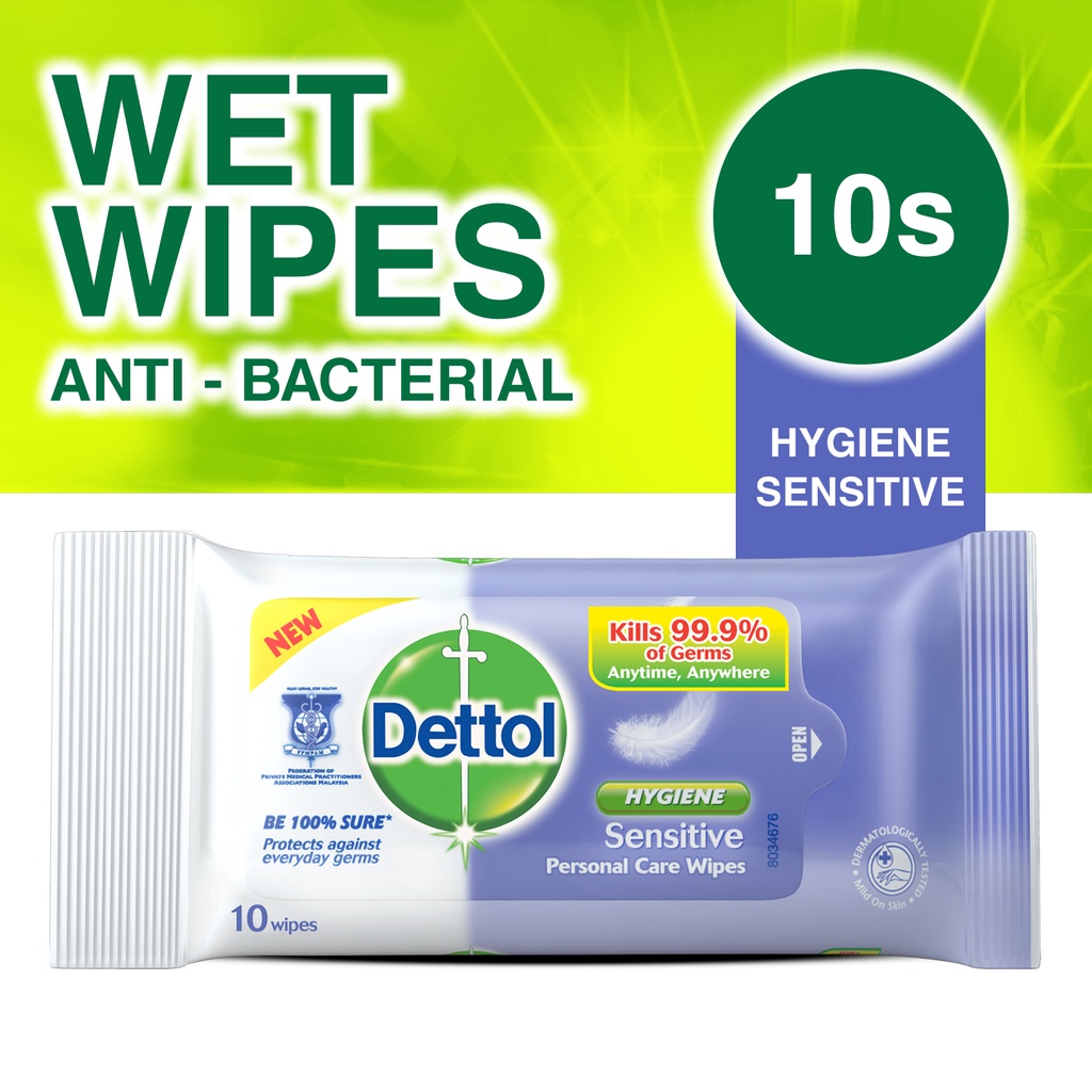 Dettol Hygiene Sensitive Personal Care Wipes (10s) Shopee Malaysia