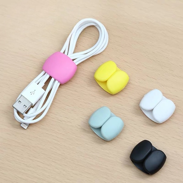 [ 4pcs ] Portable Reusable Cable Clips Charger Cord Organizer Earphone Line Tidy Holder Cable Management Winder