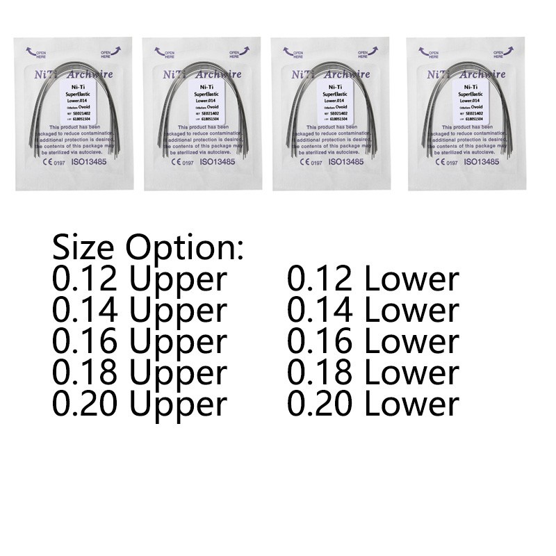 10pcs/bag Dental Wires Super Elastic Oval Form Niti Round Arch Wires