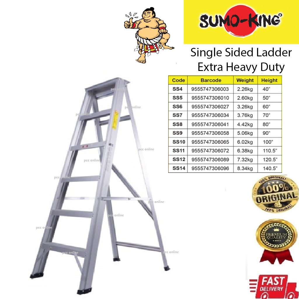 SUMO KING Ladder Heavy Duty Double Sided Ladder 4 Step 12 Step