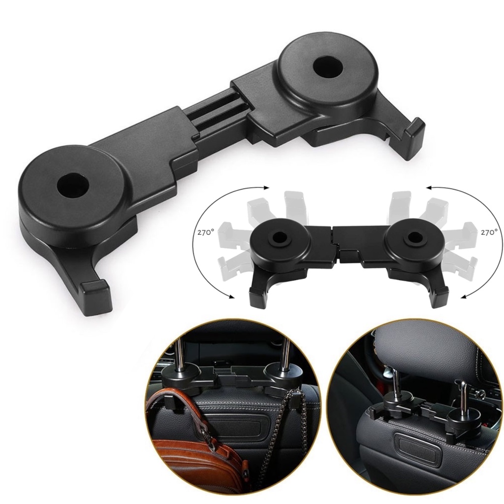 Car Back Seat Hidden Hook Headrest Adjustable Hanger Holder Organizer Phone Mount Accessories Kereta