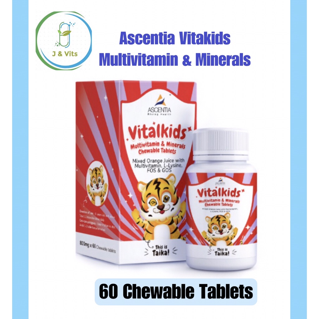 (Exp 21/7/24) Ascentia Vitakids Multivitamin & Minerals Chewable