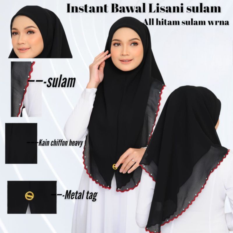 INSTANT BAWAL KAIN HEAVY CHIFFON HIJAB LIMITED EDITION(20PIECES ...