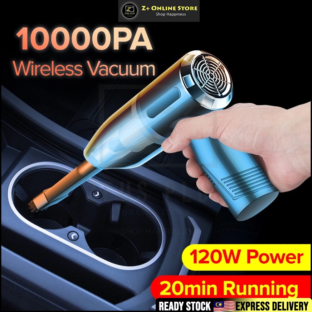 [10000PA] Super Mini Rechargeable Wireless Cordless Car Vacuum Cleaner 120W Portable Handheld Office Desk Cleaner