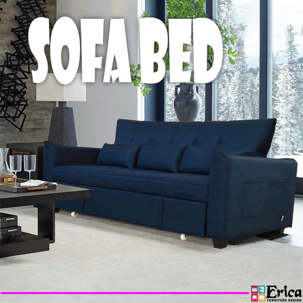 [FREE SHIPPING] E19 Sofa Bed/ Custom Colour/ Ready Stock/ 2 in 1 Sofa + Bed/ High Quality/ Suitable for small space