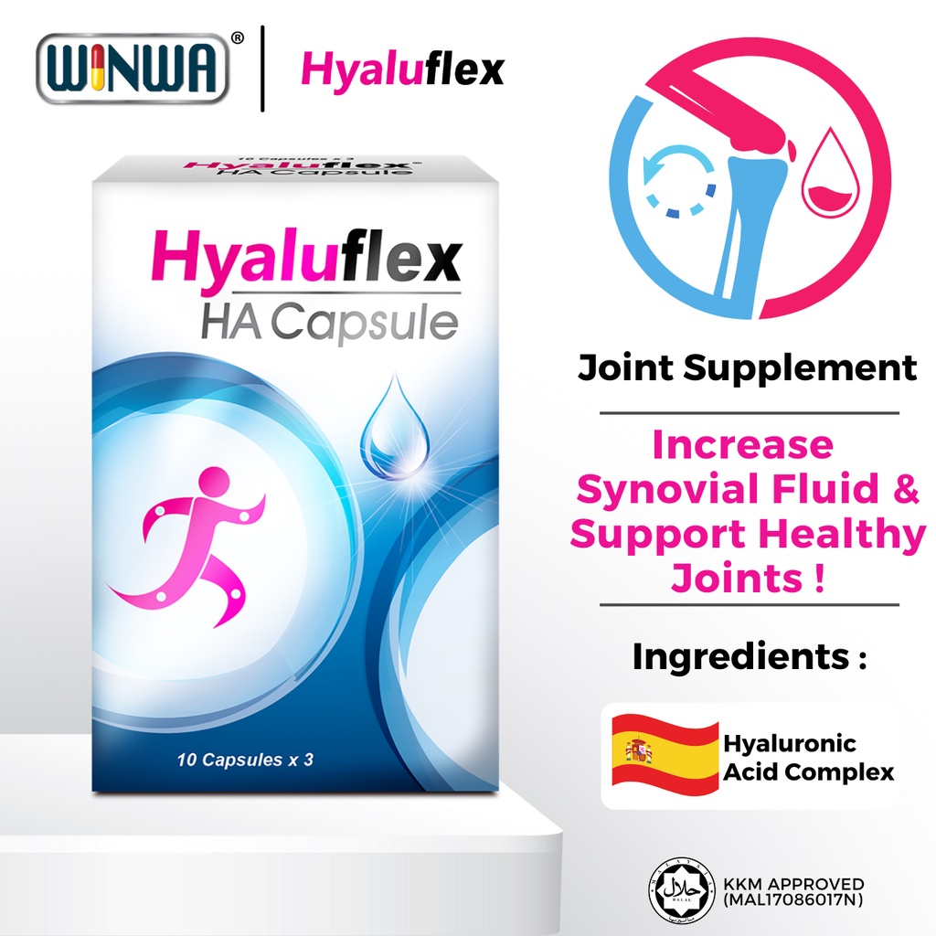 Hyaluflex HA Capsule (2 x 30's) Collagen & Hyaluronic Acid For Joint