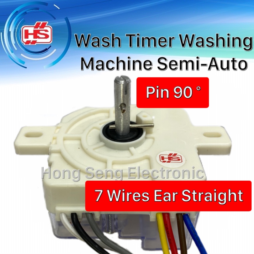 Wash Timer Washing Machine Semi-Auto / Timer Basuh Mesin Basuh Semi-Auto 7 Wires (4+3) Ear Straight Universal