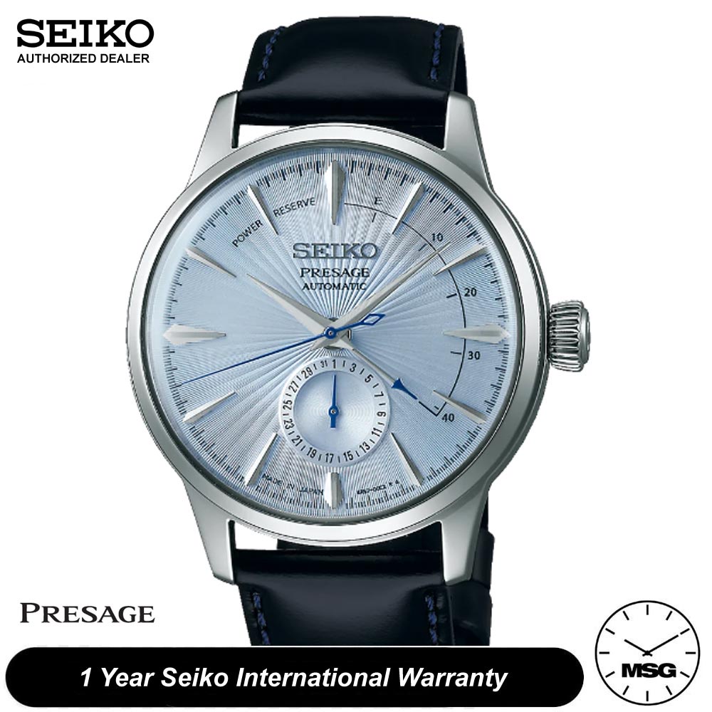 Seiko SSA343J1 Men's Automatic Presage Cocktail Power Reserve Indicator  Black Leather Strap Watch | Shopee Malaysia