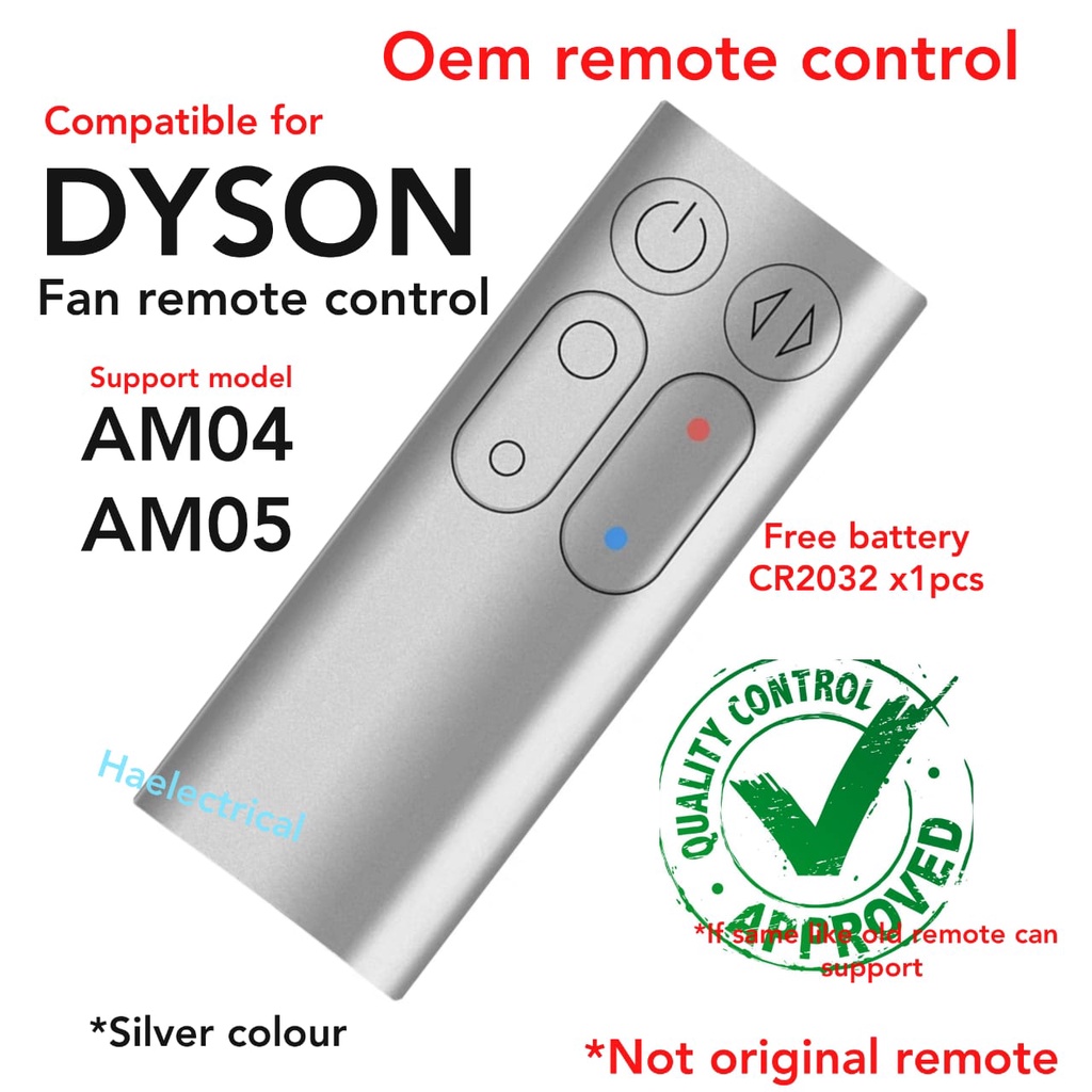 DYSON Fan Remote Control AM04 AM05 (BLACK) OEM Shopee Malaysia