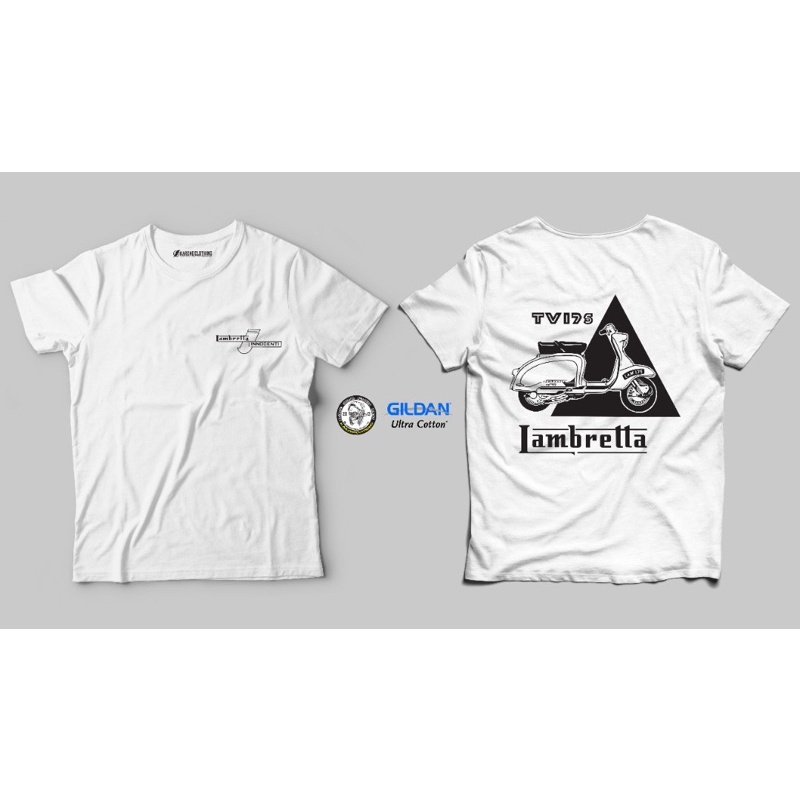 T-shirt Blanc Lambretta Agent - Motif Scooter Vintage - Tailles S à XL - Neuf Sans étiquettes