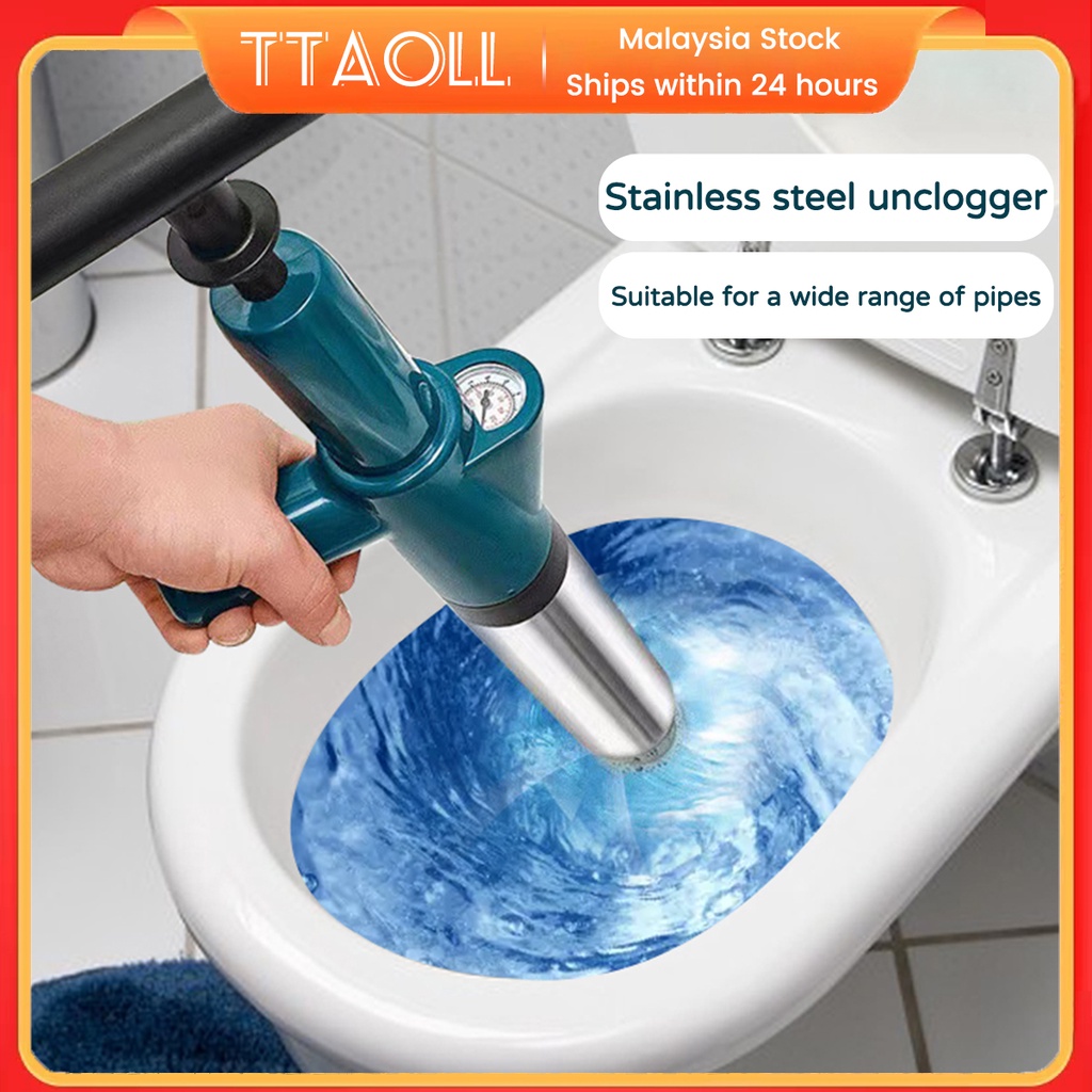 【Local Seller】Upgraded toilet Plunger High Pressure Air Drain Blaster Plunger Toilet sink Bathroom Sink Dredger Tools