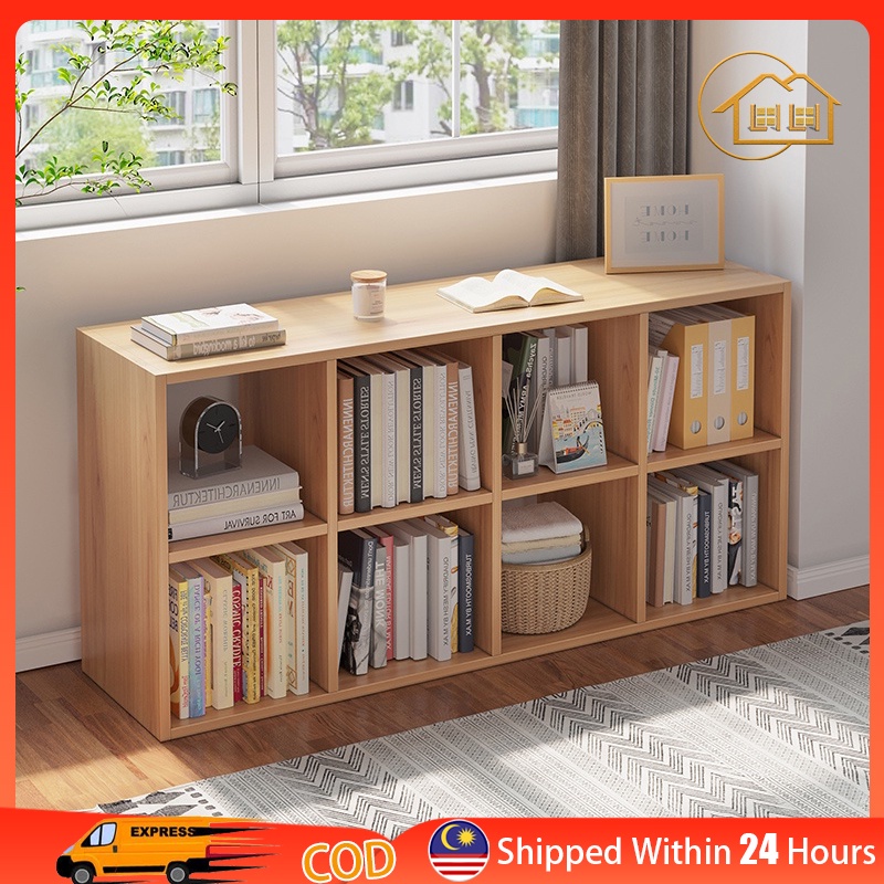 LI|4 Tier Bookshelf/ Rak Buku Kabinet Buku Almari/Wooden Multipurpose Rack Book Shelf/DIY Utility Shelf/Book Rack Cabine