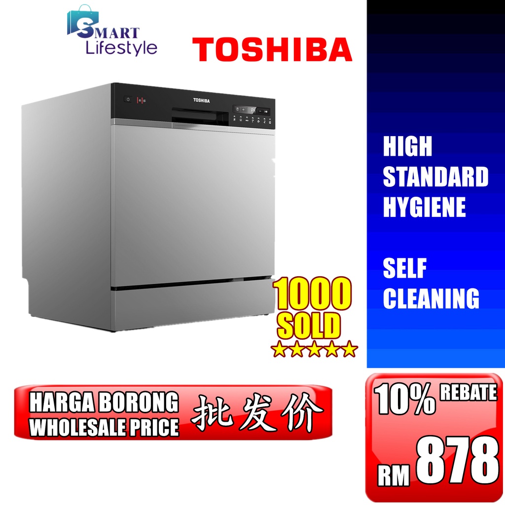 [FREE SHIPPING] Toshiba Table Top Dishwasher Machine DW08T1/DW14F1S