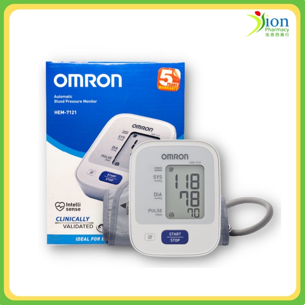 OMRON AUTOMATIC BLOOD PRESSURE MONITOR HEM7121 Shopee Malaysia