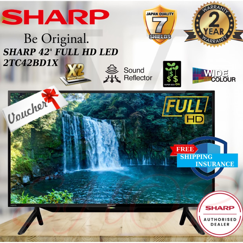 Sharp 42 Inch Full Hd Led Tv 2tc42bd1x Shopee Malaysia