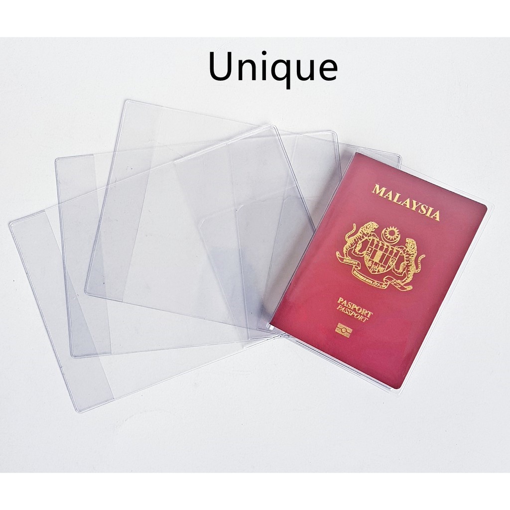 [READY STOCK] Passport Cover Waterproof Passport Holder Clear Transparent Travel Case Organizer