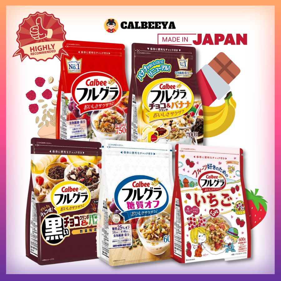 (JAPAN) CALBEE Cereal Fruit & Granola Frugra 4 Flavors 100 Imported