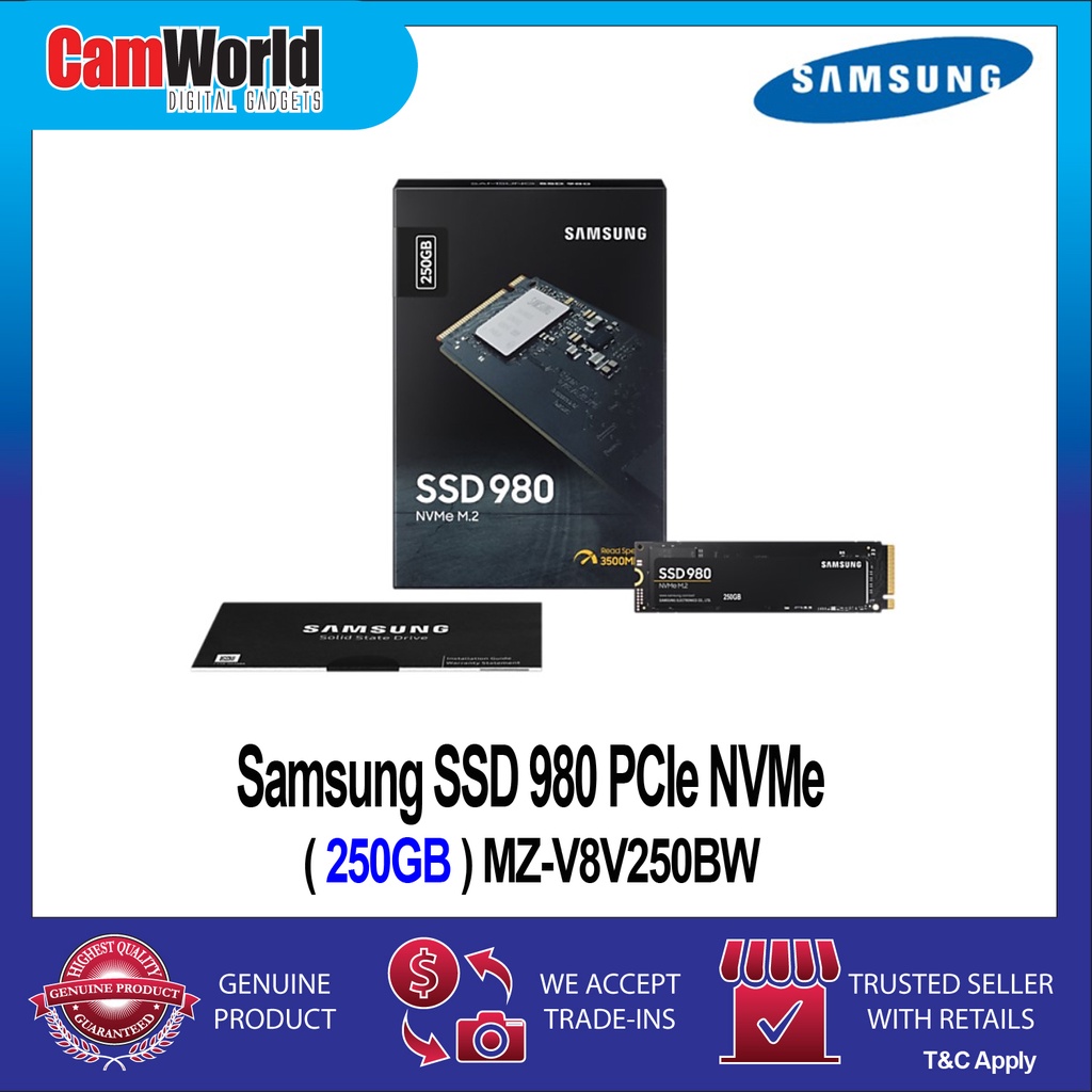 SAMSUNG SSD 980 NVMe M.2 (250GB) MZV8V250BW Shopee Malaysia