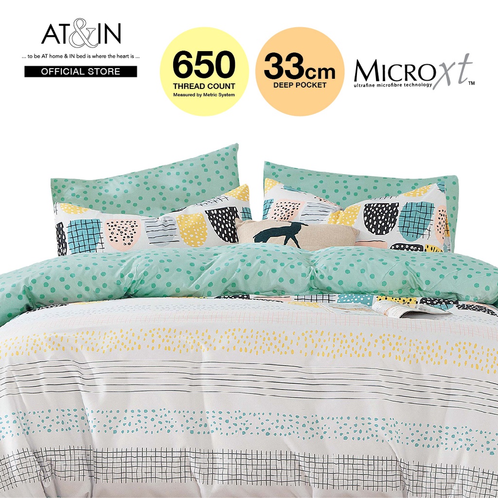 AT&IN Life&Dream Fitted Sheet Set 650TC (Super Single/Queen/ King