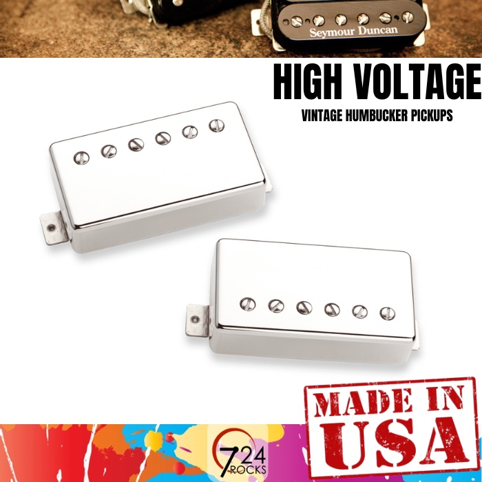 Seymour Duncan High Voltage Vintage Humbucker Pickups Nickel Cover
