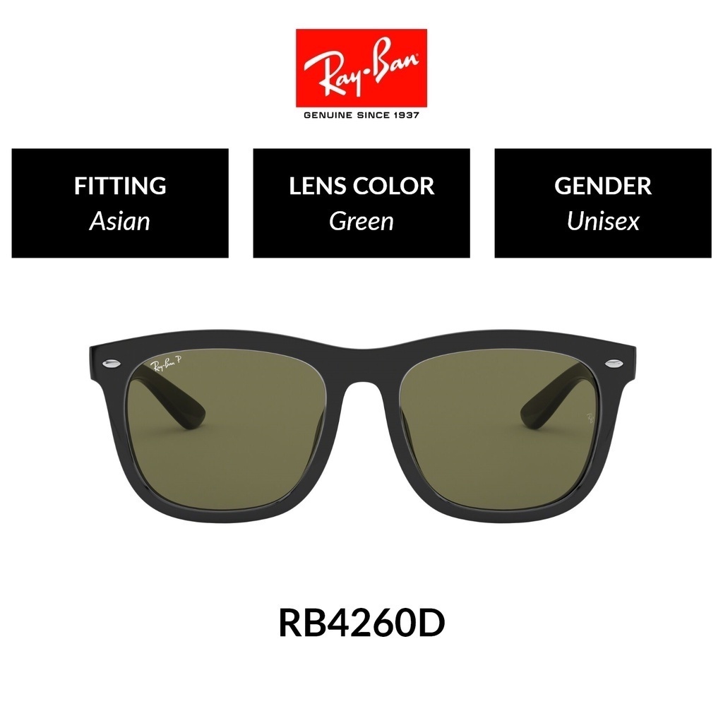 Ray-Ban SQUARE | RB4260D 601/9A | Unisex Asian Fitting | POLARIZED  Sunglasses | Size 57mm | Shopee Malaysia