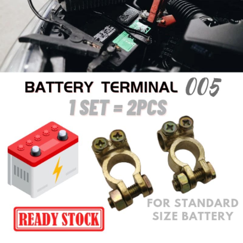 🔥Universal CAR BATTERY TERMINAL Head +/ S005 Clamp Set (2 Pcs
