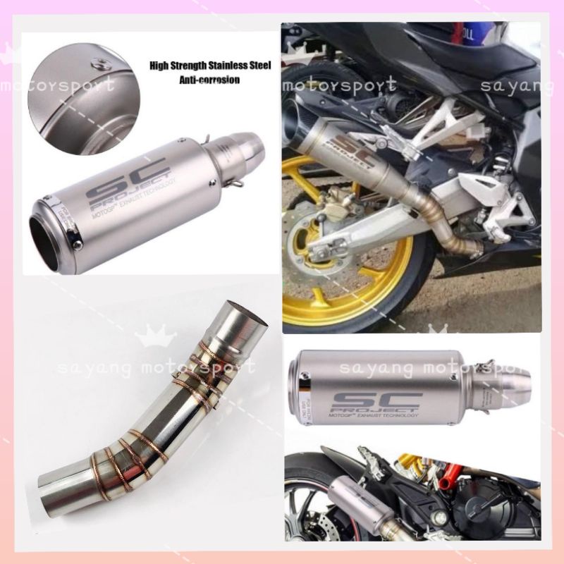 MUFFLER PIPING CBR250RR UNIVERSAL MUFFLER BOX EXHAUST SC PROJECT CRT