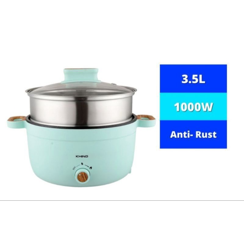 FAST DELIVERY!!! BUBBLE WRAP KHIND MCP350S 3.5L MULTI COOKER WITH STAINLESS STEEL STEAMER (1000W