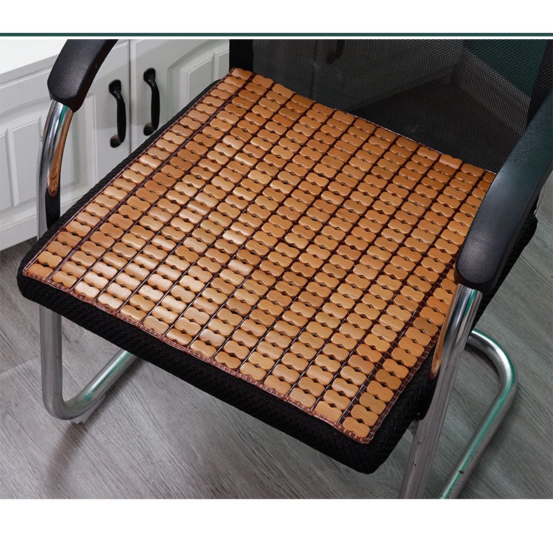 Bamboo Mahjong Mat Seat Cushion Office Computer Chair Bamboo Mat Non-slip Cushion Car Bamboo Cool Mat Back Cushion Breathable